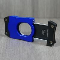 Colibri S Cut Brushed Metal Cigar Cutter - Blue & Black